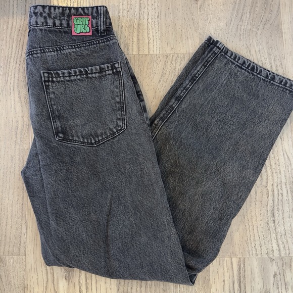 Empyre Tori Skate Jeans Size 6 Faded Black Denim Retro Y2K Baggy Read - Picture 1 of 10